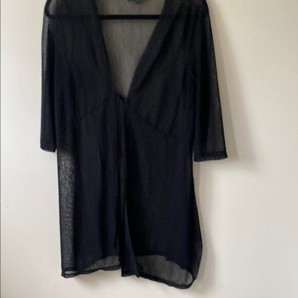 Sheer Black Cardigan - Picture 1 of 5
